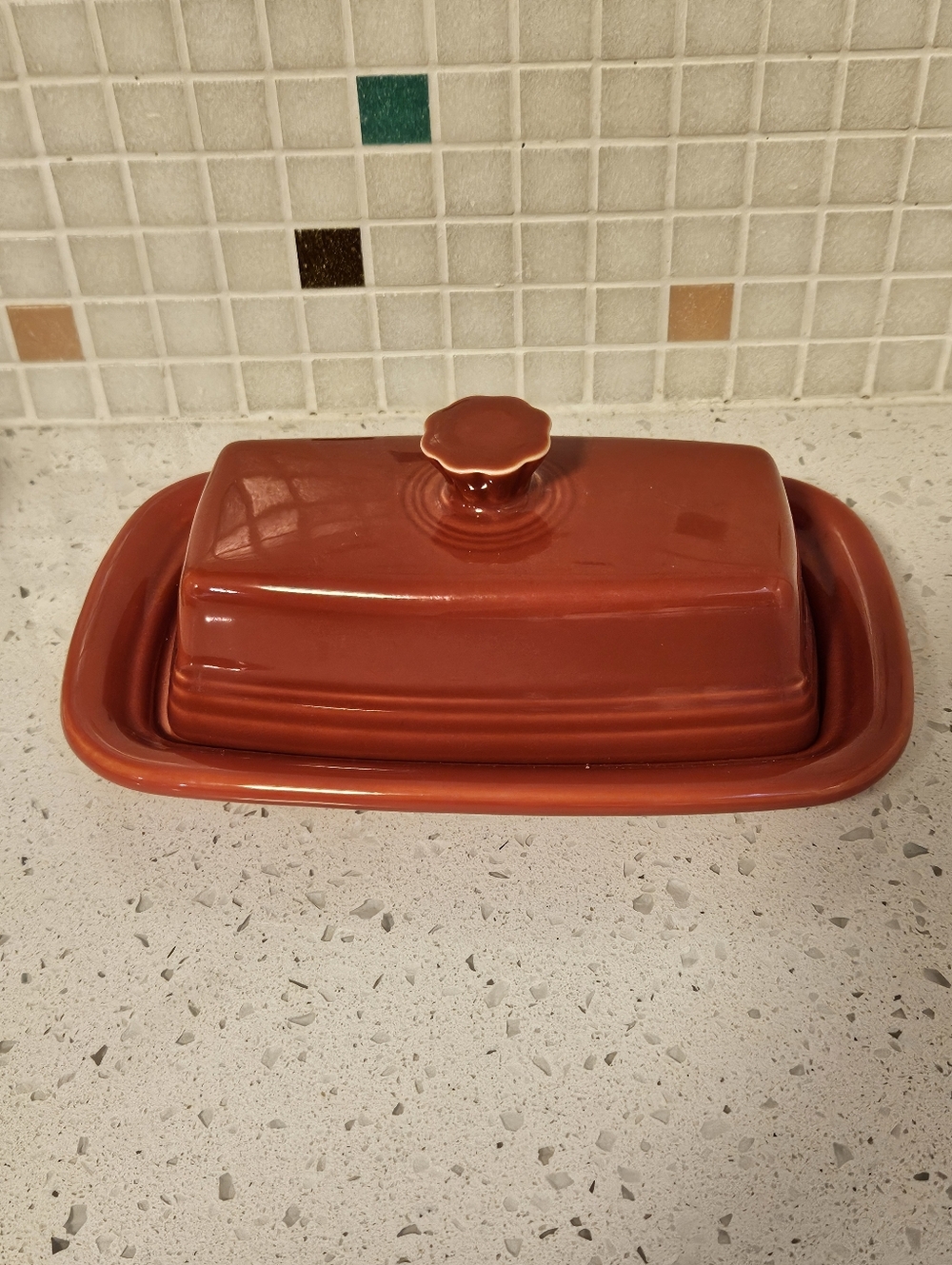 Fiesta Xl Butter Dish Retired Paprika Color